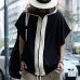 Men's Loose Color Block Hooded Short Sleeve Sweatshirt Jacket 83697432Y