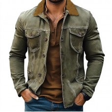 Men's Distressed Denim Jacket 82240840U