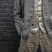 Men's Vintage Solid Multi-Pocket Denim Jacket 14680018X