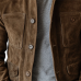 Men's Vintage Suede Buttons Multi-Pocket Lapel Jacket 84627631Y